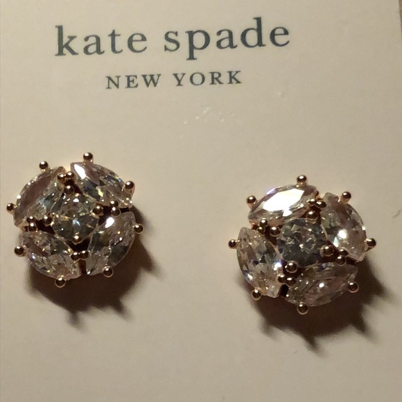 NWT SPARKLY KATE SPADE “FLYING COLORS “ - Blush - FIVE-STONE PIERCED EARRINGS.🌸